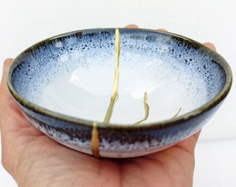 Kintsugi Bowl, Broken and Repaired Japanese Ceramic, Vase, Pottery, Mug, Art, Gift  106