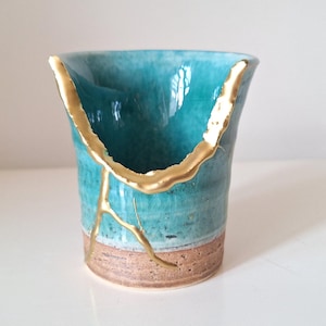Kintsugi Bowl, Broken and Repaired Japanese Ceramic, Vase, Pottery, Mug, Art, Gift