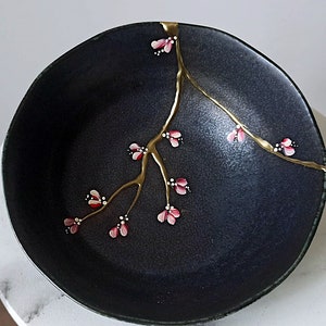 Kintsugi Bowl, Broken and Repaired Japanese Ceramic, Vase, Pottery, Mug, Art, Gift  FR 18