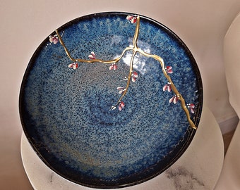 Kintsugi Bowl, Broken and Repaired Japanese Ceramic, Vase, Pottery, Mug, Art, Gift hjk
