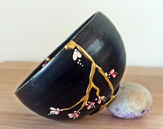 Kintsugi Bowl & Card Explaining Kintsugi Meaning wabi Sabi Etsy
