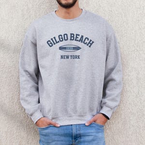 Gilgo Beach Sweatshirt. Beach Sweatshirt. Surf Sweatshirt. Unisex Heavy Blend™ Gildan 18000 Crewneck Sweatshirt. Gift for him. Beach gift.