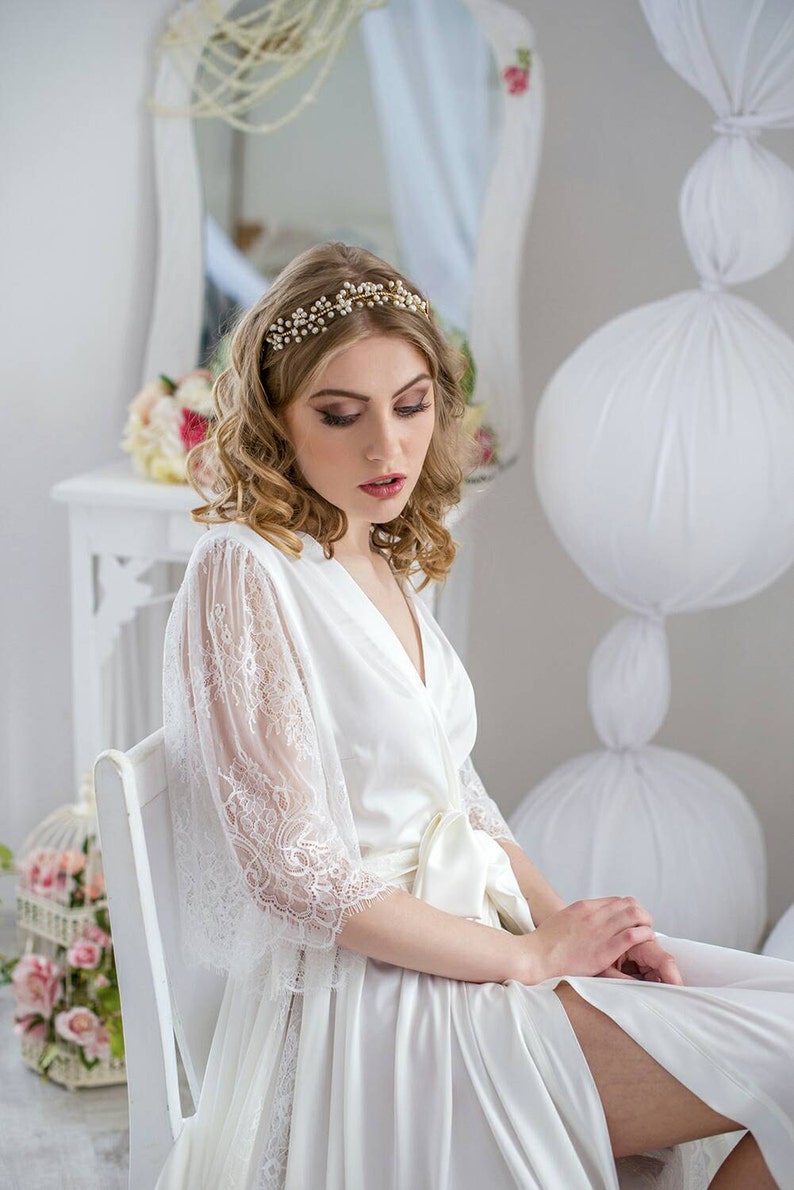 Bridal Robe Womens Robe Wedding Robe Getting Ready Robe Etsy