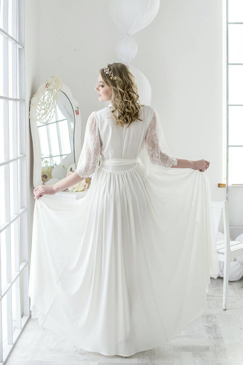 Bridal Robe Womens Robe Wedding Robe Getting Ready Robe Etsy