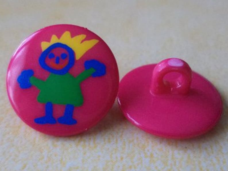 kids buttons baby buttons 7 buttons pink 14 mm 437j