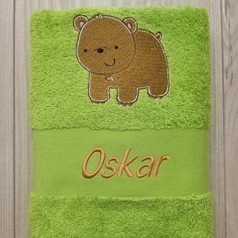 Personalized Bath Towel ANIMALS Embroidered Towel Bath Etsy Canada