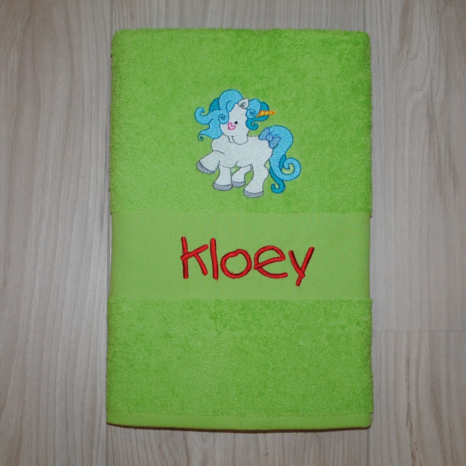 Personalized Bath Towel UNICORNS Embroidery Gift Etsy