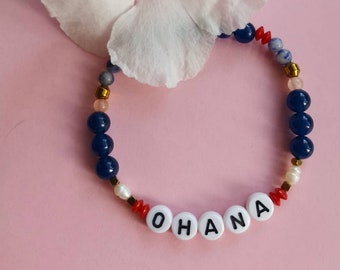 OHANA, bracelet of letters, family, beautiful words, hawaii