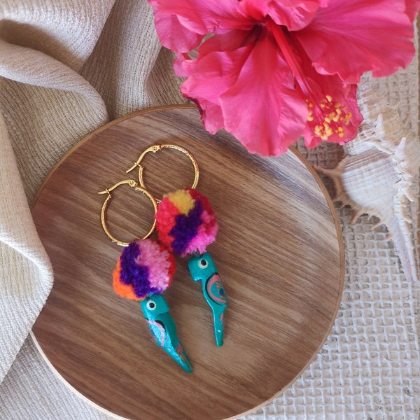 pendientes boho, VIDA, pendientes de verano, tropical