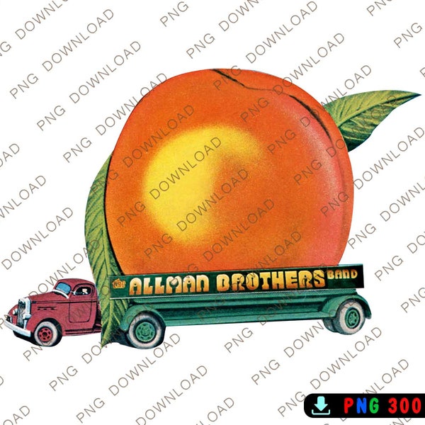 Allman B_r_o_t_h_e_r_s Band Eat A Peach best seller png, Allman B_r_o_t_h_e_r_s Band Eat A Peach plant png