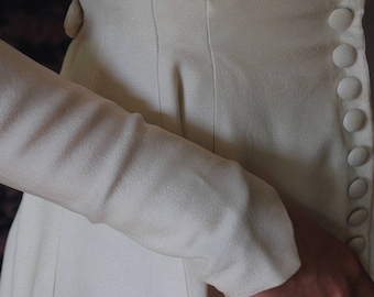 Robe mariée blanc cassé 1940 / T: 36