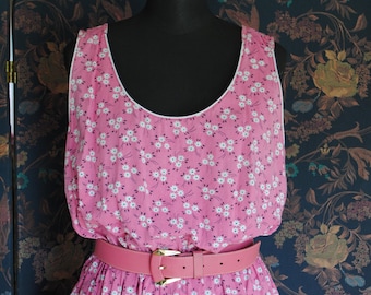 Robe en coton rose 1950