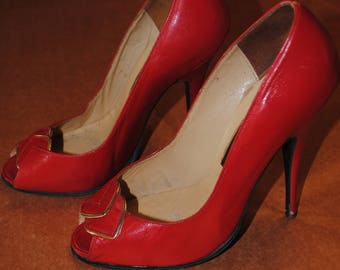 Red 1950's shoes - size: 35