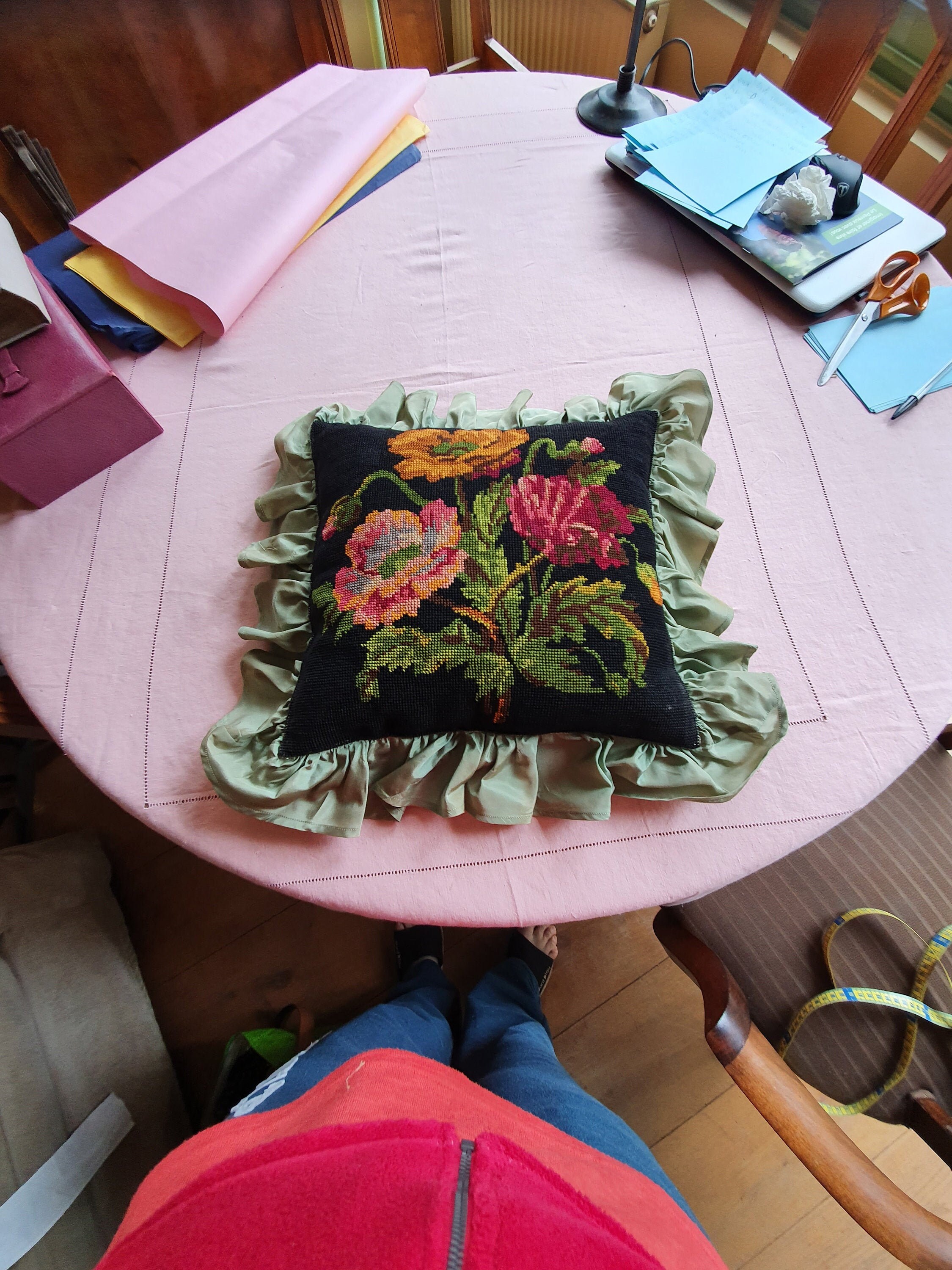 Coussin en Tapisserie 1950