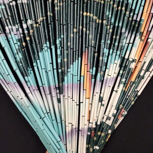 Waikiki Bamboo Beaded Curtain Handmade/Painted: Doorway Wall Window Room Divider +hanging hardware image 13