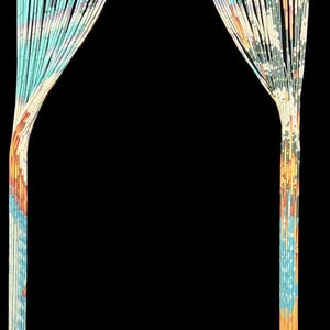 Waikiki Bamboo Beaded Curtain Handmade/Painted: Doorway Wall Window Room Divider +hanging hardware image 14