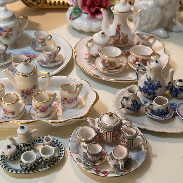 Miniature Vintage Porcelain Tea Set