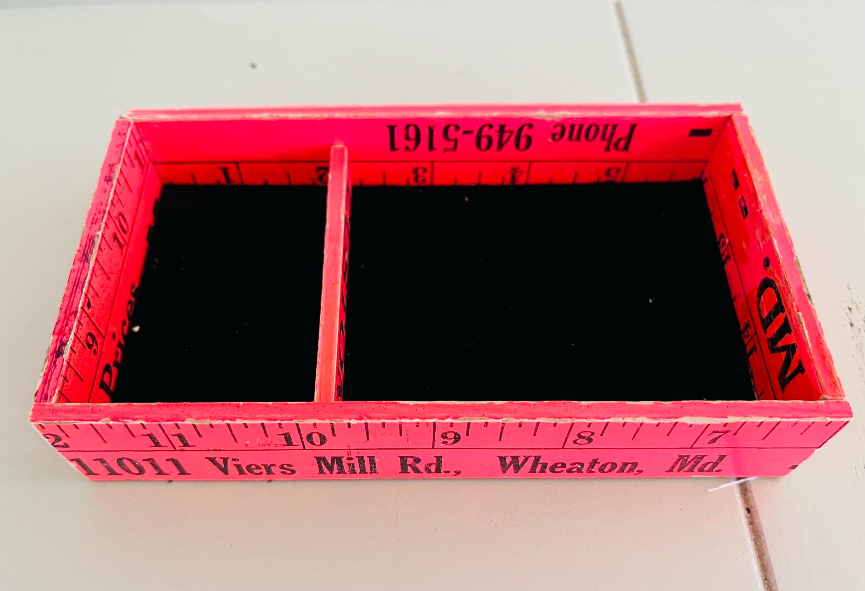 Two Section Box Ruler Box 6x3/8x3 With 2 Sections - Etsy