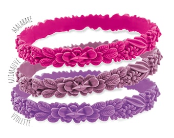 Bracelets boho les fleurettes, mix Magic, lot de 3 bracelets, taille unique, fleurs 3D, bijoux fantaisies, silicone