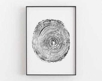 Tree Ring Print, Tree Ring Prints, Black and White, Tree Stump Print, Nature, Tree Stump, Tree Rings, Tree Ring, Photos Nature, Nature Decor