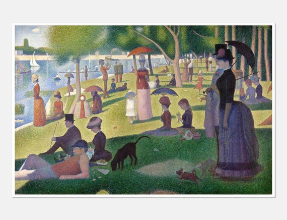 Georges Seurat Seurat George Seurat Sunday Afternoon Etsy Georges Seurat Seurat George Seurat Sunday Afternoon Etsy