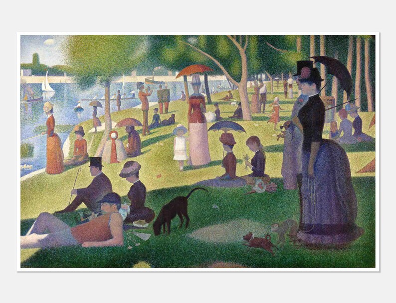 Georges Seurat, Seurat, George Seurat, Sunday Afternoon, Seurat Painting, Pointillism, A Sunday Afternoon, Island of La Grande Jatte, 214 image 1