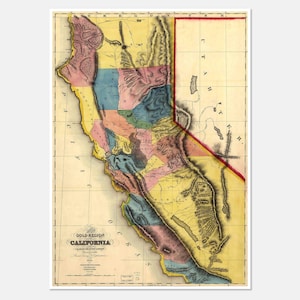 California Map, California Poster, Map of California, California State Map, California Map Art, California Map Print, California State, 171