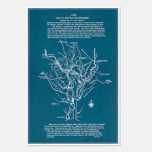 Washington DC Map, Washington DC Art, Washington DC Print, District of Columbia, Map Washington dc, Washington dc Gift, dc Map, 117