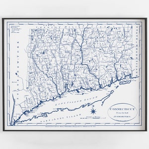 Connecticut Wall Art, Connecticut Poster, Connecticut Map, Connecticut Print, Connecticut Picture, Connecticut Map Print, Connecticut Art