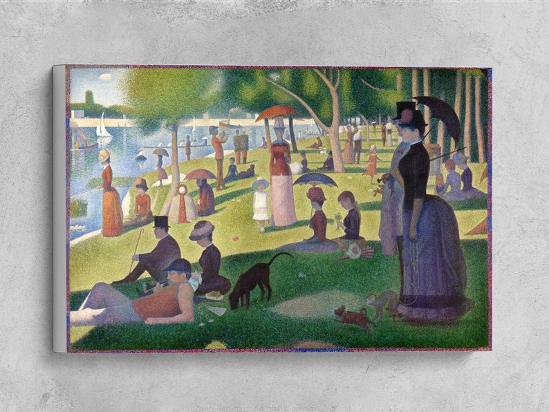 Georges Seurat, Seurat, George Seurat, Sunday Afternoon, Seurat Painting, Pointillism, A Sunday Afternoon, Island of La Grande Jatte, 214 image 2