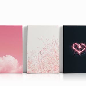 Pink Set of 3 Wall Art, Pink Prints, Pink Print Wall Art, Pink Print Set, Pink Print Poster, Pink PrintFloral, Pink Print PrintFloral
