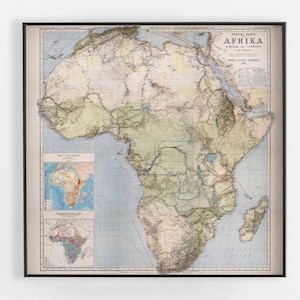 Africa Map, African Map, Africa Map Wall Art, Africa Map Print, Vintage African Map, Vintage Africa Map, Large Africa Map, Vintage World Map