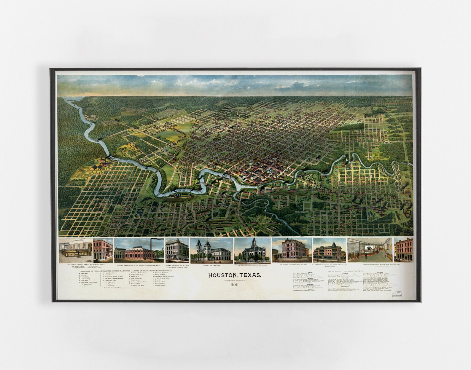 Houston Map Houston Print Houston Poster Texas Houston Map | Etsy