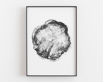 Black and White Wall Print, Black and White Print, Black and White Art, Black and White, Tree Print, Nature Print, Black White, Wood Cut