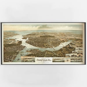 Norfolk, Norfolk Virginia, Norfolk VA, Norfolk Map, Norfolk Print, Norfolk Poster, Norfolk Art, Map of Norfolk, Norfolk Wall Art, 119