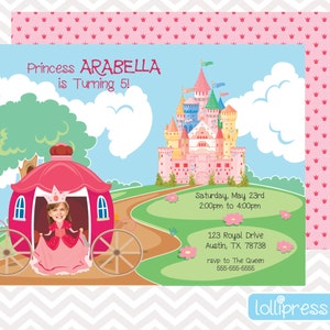 Princess Birthday Party Invitations, Princess Invitations, Princess Party Invitations, Princess Birthday, Photo Invitation, Birthday Invites