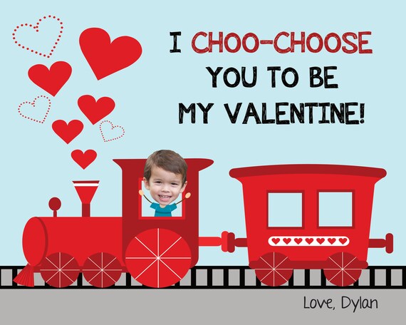 Zug Valentines Personalisierte Valentinstag Karten Etsy