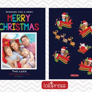 Fun Family Christmas Photo Cards, Holiday Photo Cards, Unique Caricature Christmas Cards, Funny Christmas Cards, Personalized Holiday Cards