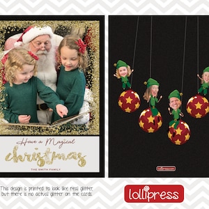 Family Fun Christmas Photo Cards, Holiday Photo Cards, Unique Caricature Christmas Cards, Funny Christmas Cards, Personalized Holiday Cards