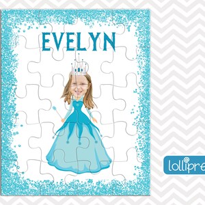 Frozen Ice Princess Photo Puzzle, Personalized Puzzle, Jigsaw Puzzle, Gift for Kids, Kid&#39;s Birthday Gift, Personalized Gift, Unique Gift