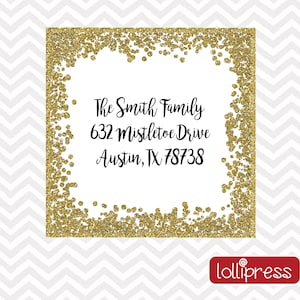 Christmas Holiday Return Address Labels, Christmas Envelope Seals, Address Labels, Mailing Labels, Christmas Card Return Labels