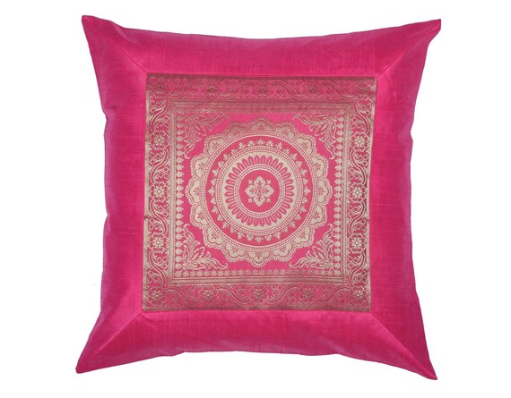 Bluish Purple Cushion Cover Decorative Indian Pillow Toss Sofa Throw Ethnic Case 
