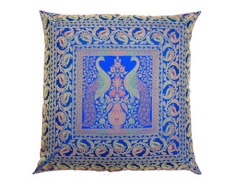 Indische Banarasi - Federa in Seta per Cuscino Decorativo