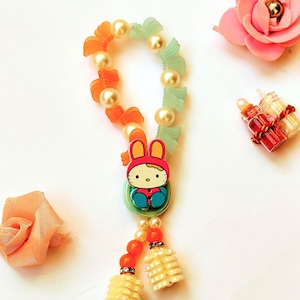 Pulseira Rakhi Hello Kitty para crianças/Pulseira fofa para sobrinha/Pulseira Rakhi para irmãzinha/Rakhi para menina/Presente Raksha Bandhan/Cartão de desejos