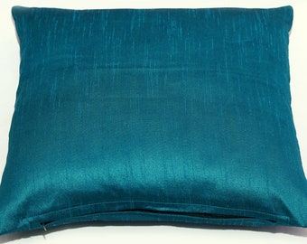 teal silk pillowcase