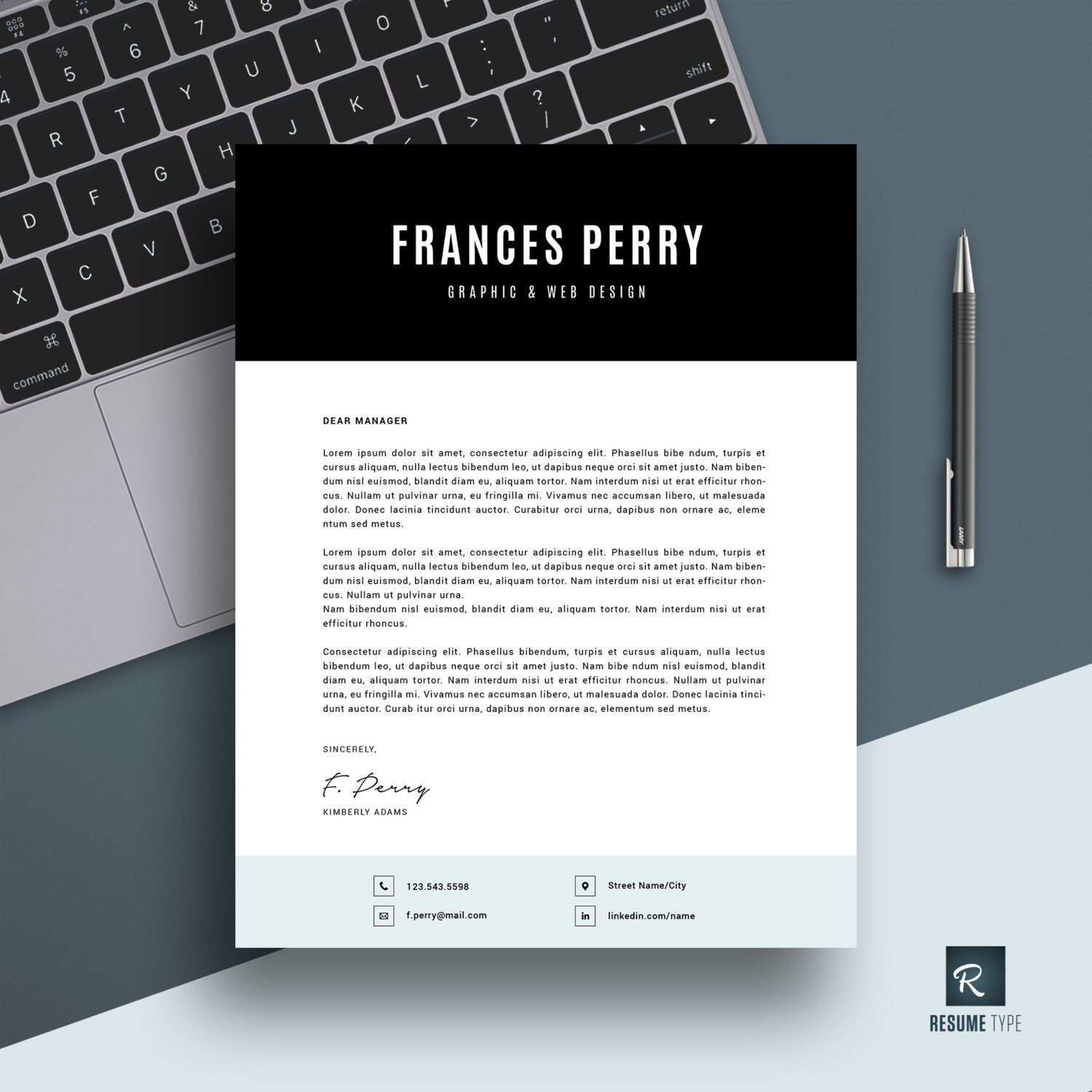 Resume Template + Cover Letter and References for MS Word // CV ...