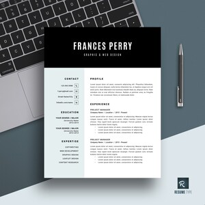 Resume Template + Cover Letter and References for MS Word // CV Template // Professional Resume Design // Instant Download // Mac & Pc