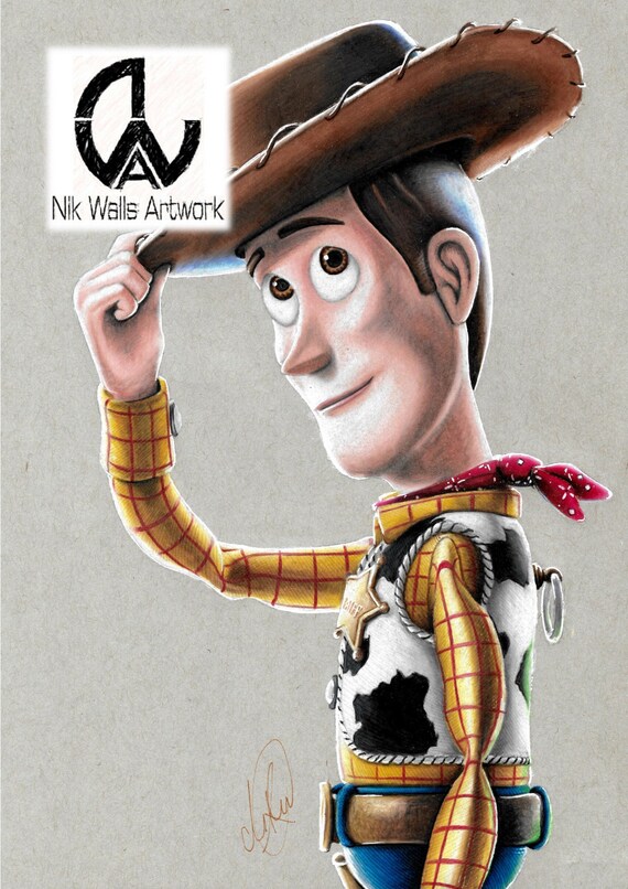 Hand Drawn /& Hand Painted Cel Disney Woody Toy Story