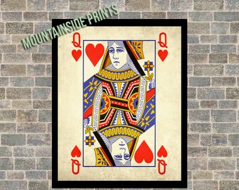 Queen Of Hearts Art Etsy