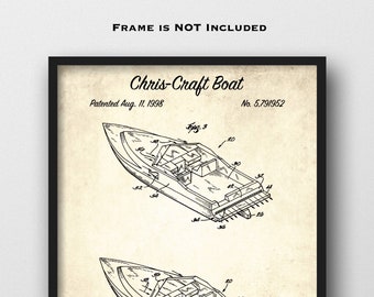 Chris Craft Boats 1945 WWII-era Vintage Poster